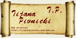 Tijana Pivnički vizit kartica
